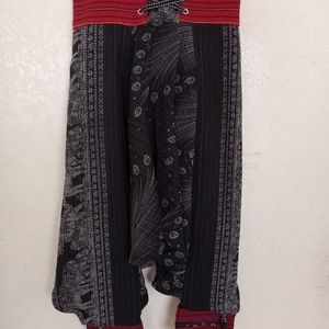 Harem pants women man black white, Aladdin Pants, Yoga pants